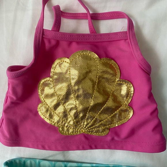 Flap happy mermaid bathing suit with tail 12m size - Picture 3 of 5